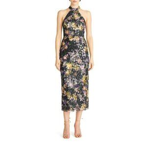 NEW MONIQUE LHUILLIER leaha long dress in iris blur 14